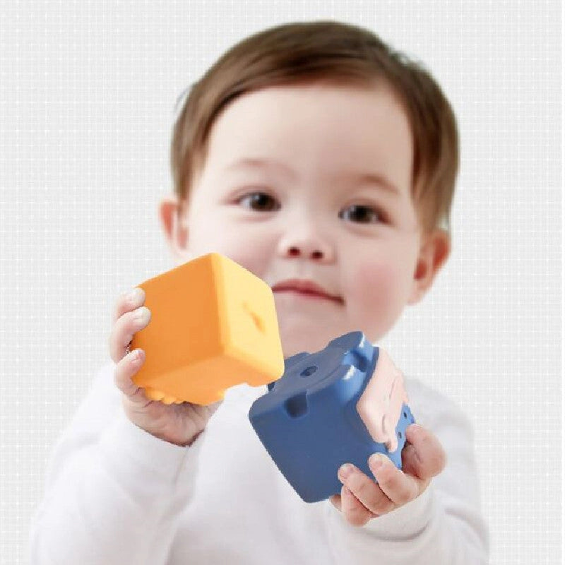 Soft Plastic Building Blocks for Early Education with Animal Relief Designs