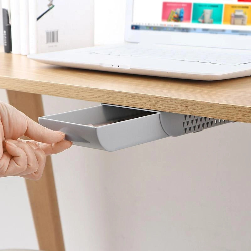 Stackable Hidden Office Drawer Organizer Under Desk Pen Holder