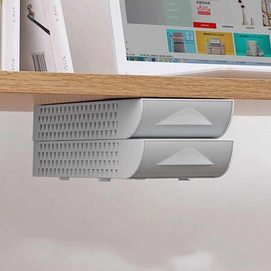 Stackable Hidden Office Drawer Organizer Under Desk Pen Holder