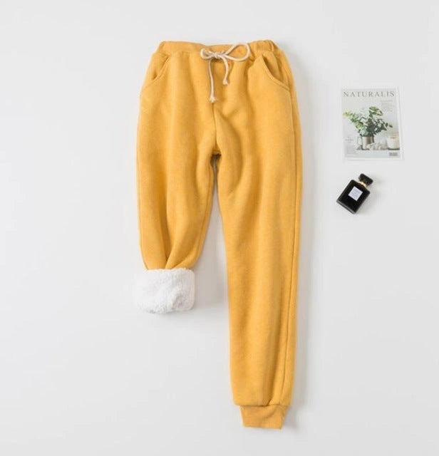 Cotton lamb velvet padded sweatpants in multiple sizes
