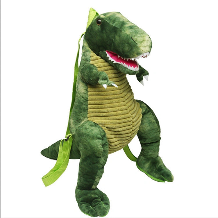 3D Dinosaur Backpack for Children with Plush Animal Design