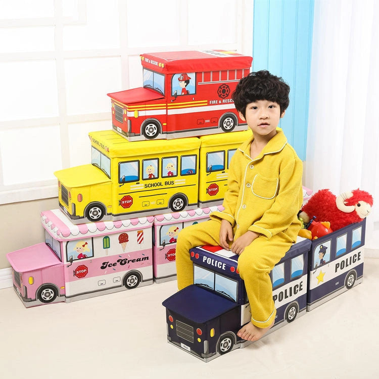 Creative Cartoon Storage Box Foldable Stool for Household Goods
