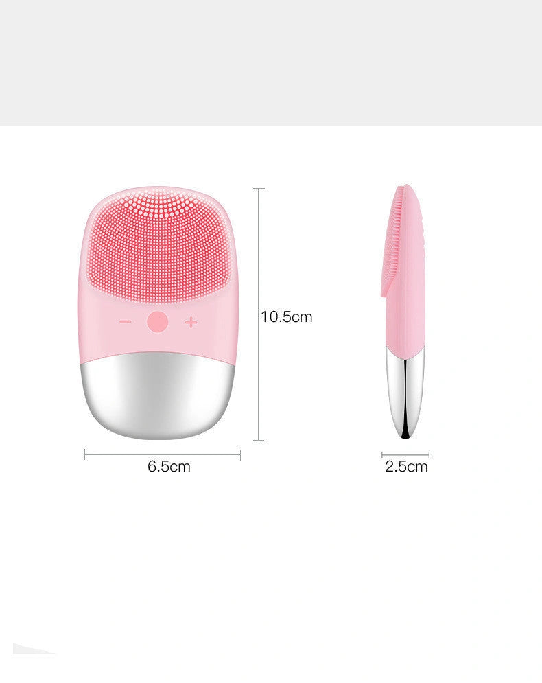 Mini Sonic Silicone Electric Facial Cleansing Brush with USB Charging
