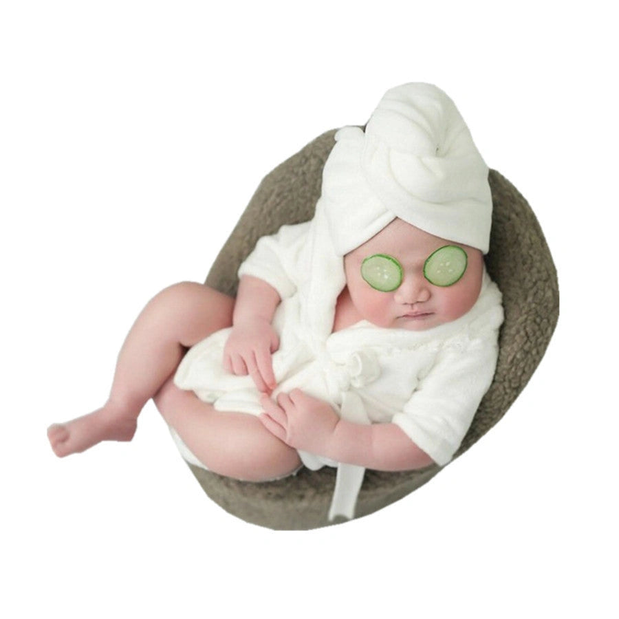 Baby Bathrobes Bath Towel Solid Colour Warm for Newborns