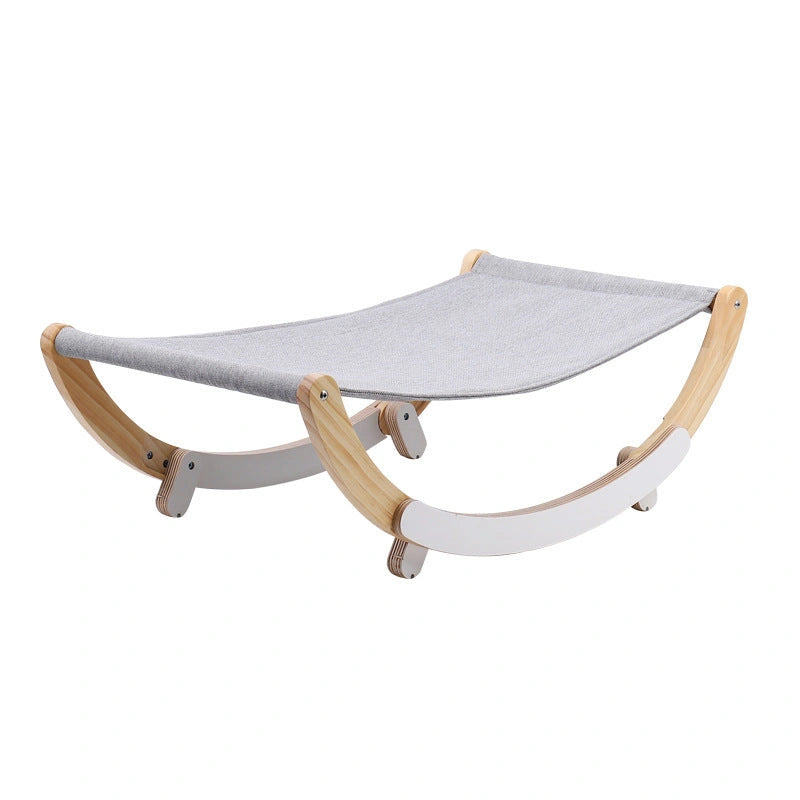 Solid Wood Cat Rocking Hammock Dual Purpose with PE Material