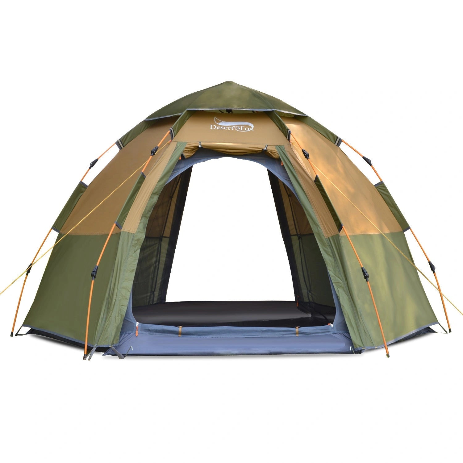 Automatic Hexagonal Tent for Multi-Person Outdoor Camping with Double-Layer Protection