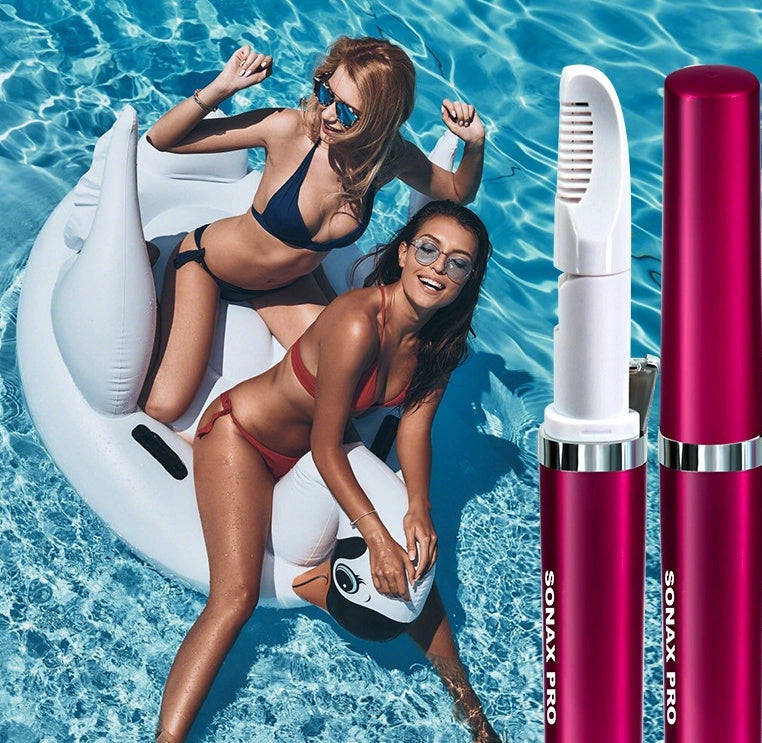 Compact USB-Powered Ladies Mini Electric Hair Removal Device in Rose Red