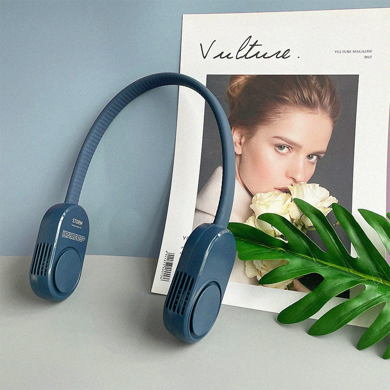 USB Rechargeable Bladeless Neck Fan with 3-Speed Settings