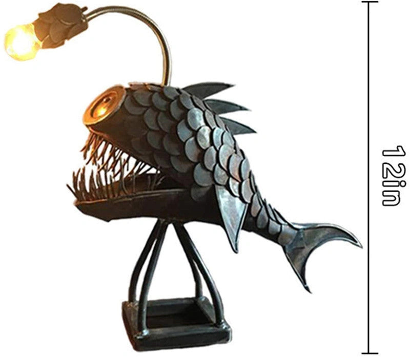 Anglerfish Lamp Floor-standing Retro Art Table Lamp with Flexible Head