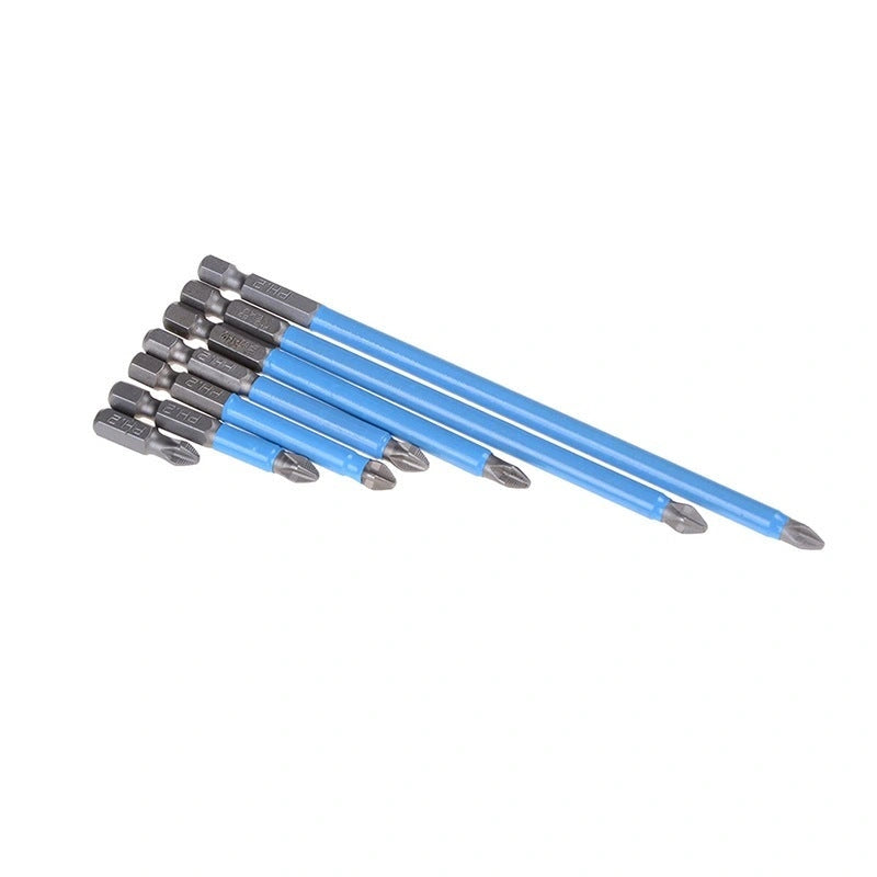7-piece PH2 anti-slip magnetic cross electric drill bits set with taper corrector