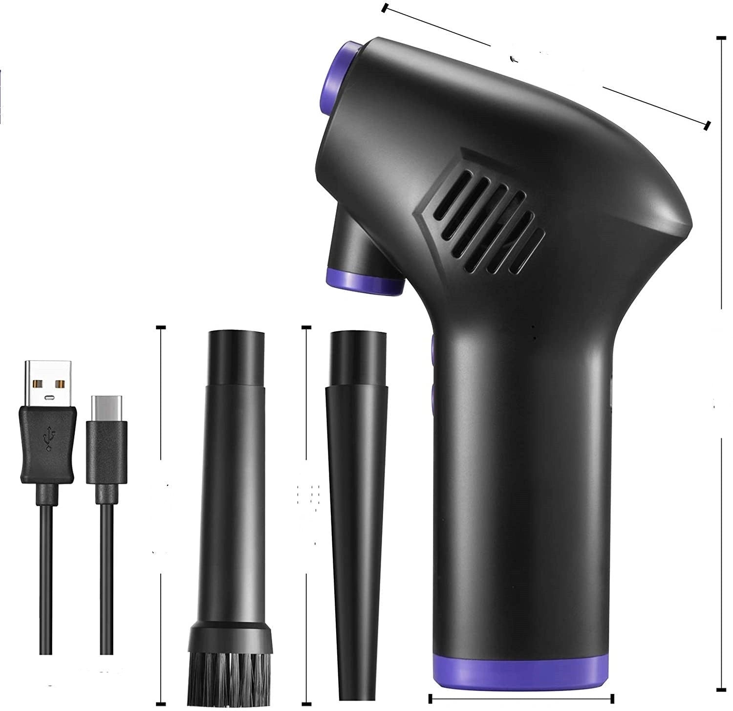Cordless Air Duster with 70m/s Air Thrust for Electronics Cleaning