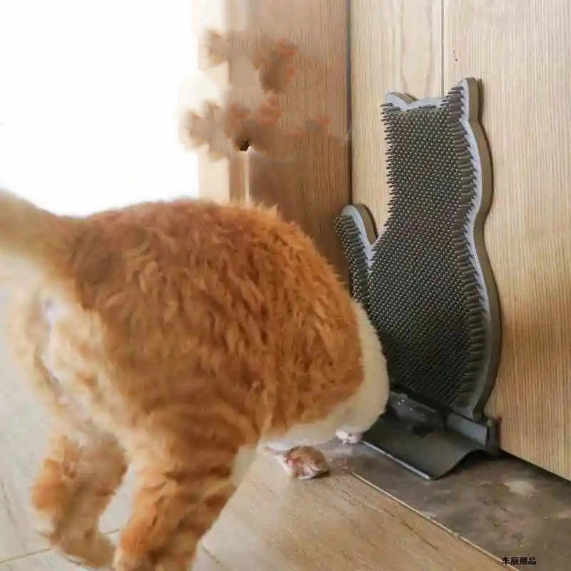 Cat Self Massage Brush with Catnip for Shed Hair Removal