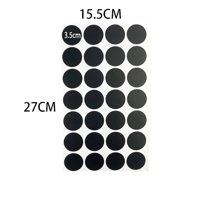 Circular PVC Blackboard Sticker Labels - Reusable and Erasable