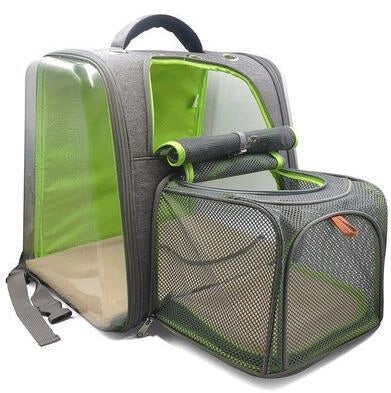 Portable Transparent Space Capsule Cat Bag with Foldable Design