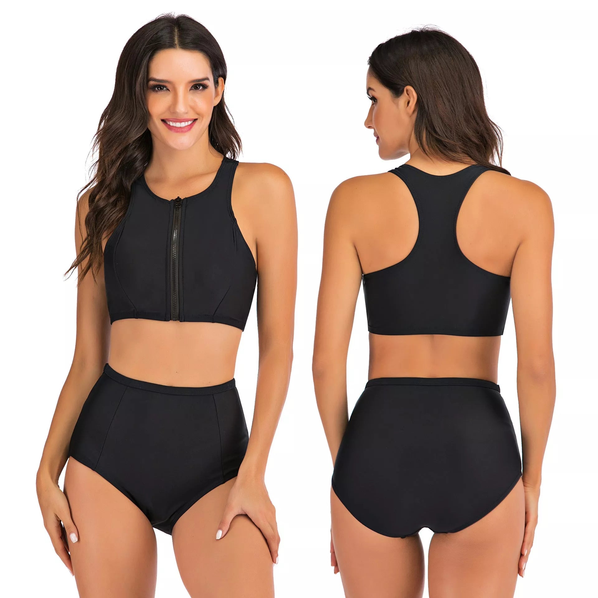 Sports Vest Split Flat Bikini Suit for Women with Quick-Dry Fabric