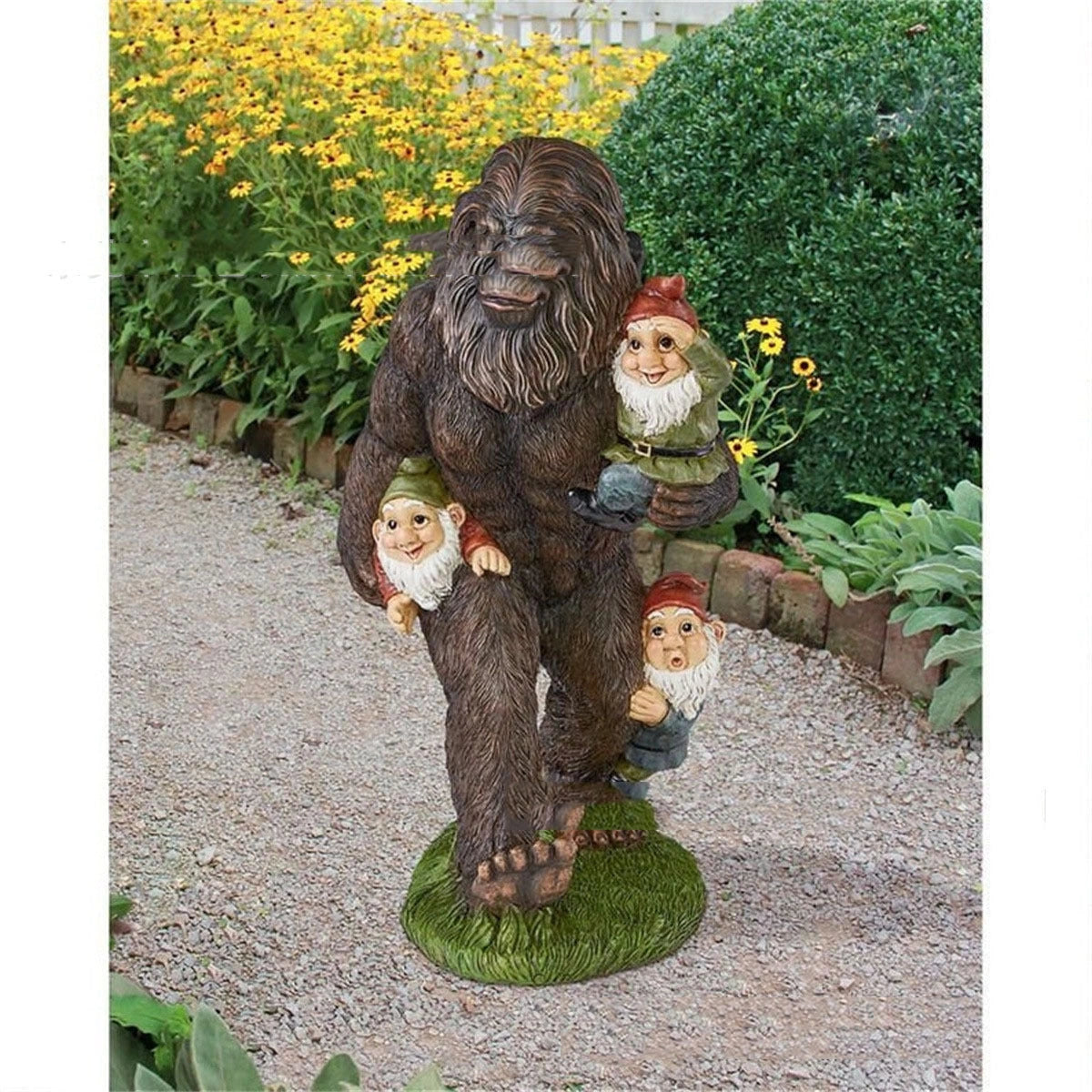 Gorilla Resin Crafts Garden Ornament with Cartoon Design