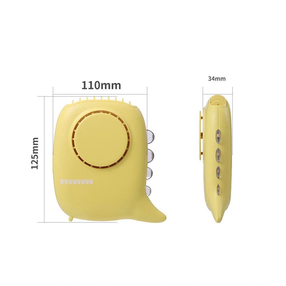 USB Rechargeable Mini Fan with Wide-Angle Air Outlet and LED Night Light
