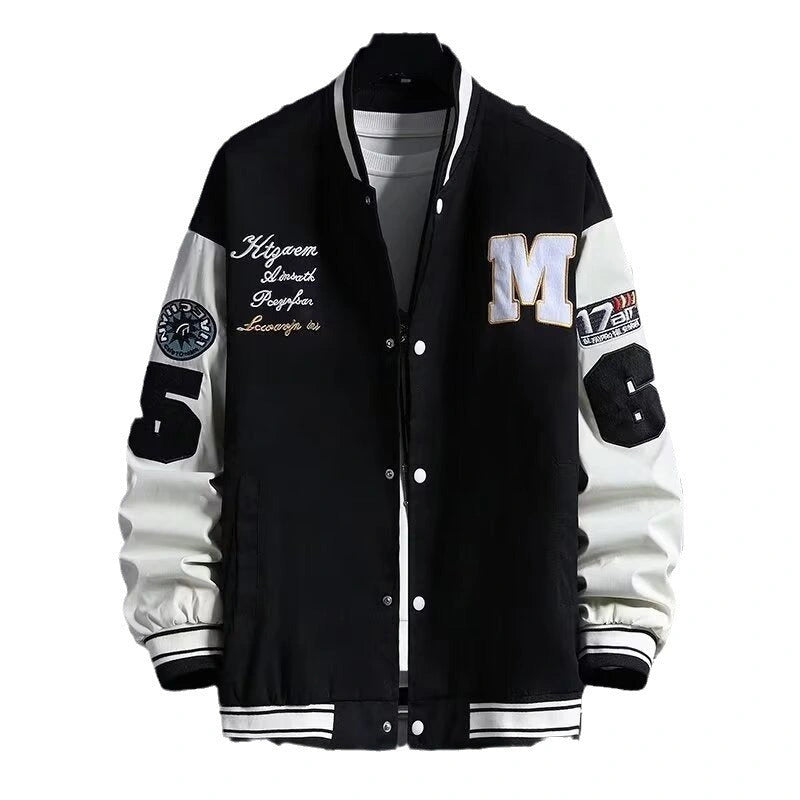 Stylish Loose Fit Hong Kong Style Baseball Jacket for Teens