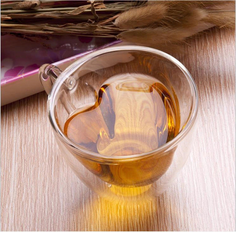 3D Double Layer Panda Cup with Skull Design for Wine