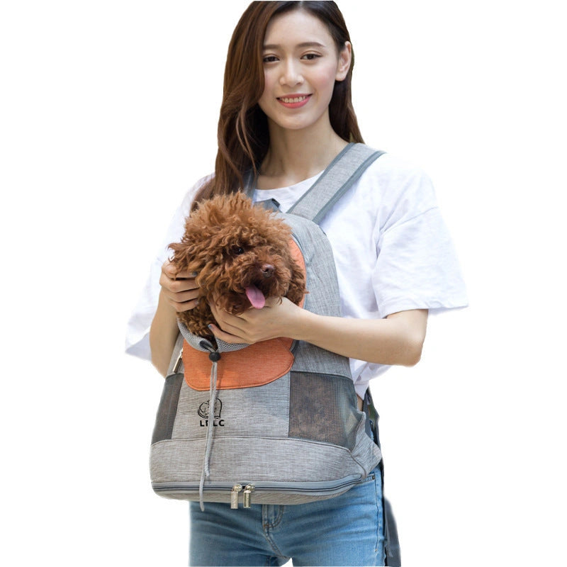 Portable Breathable Dog Cat Backpack with Adjustable Straps