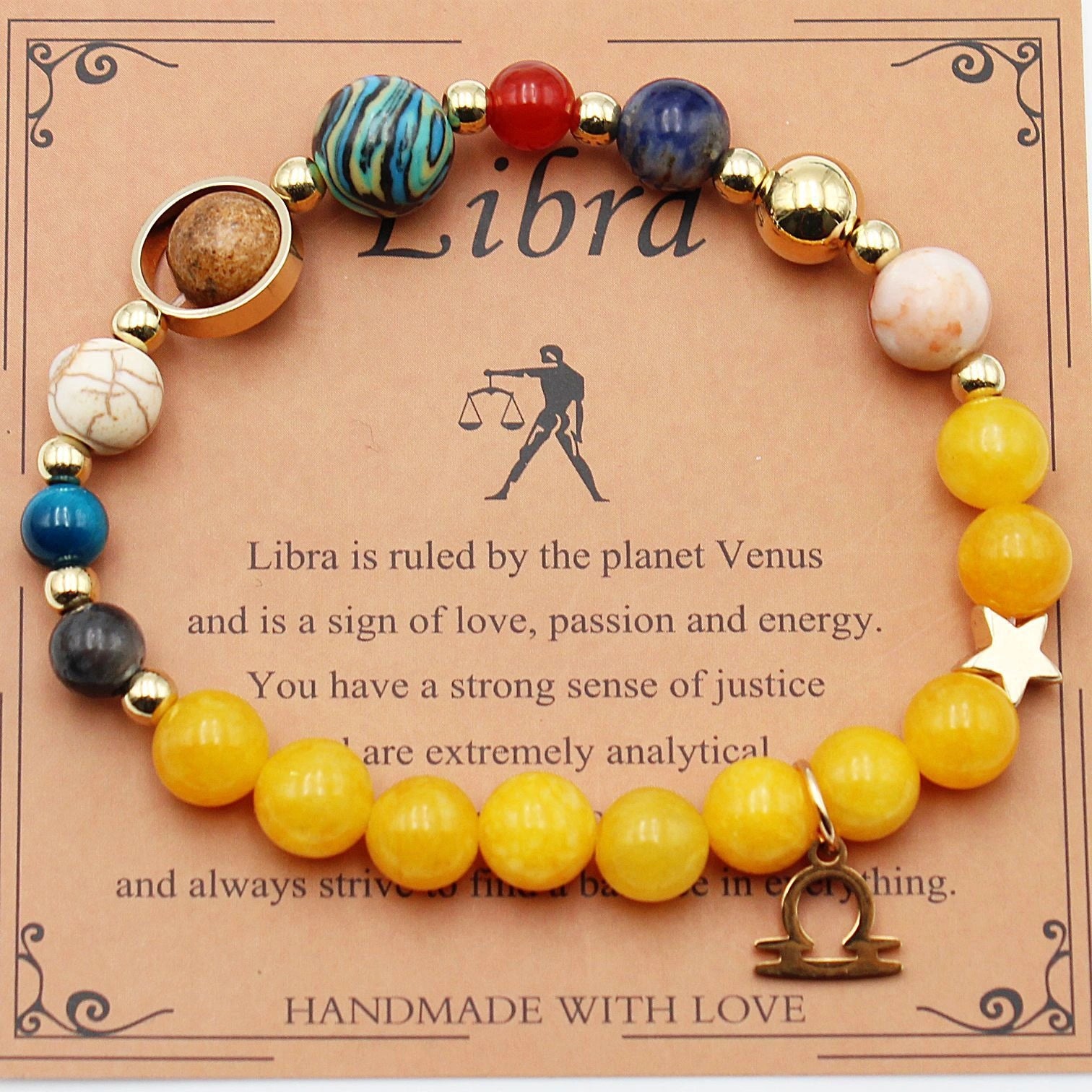 Morgan Stone Beaded Bracelet featuring Twelve Constellations