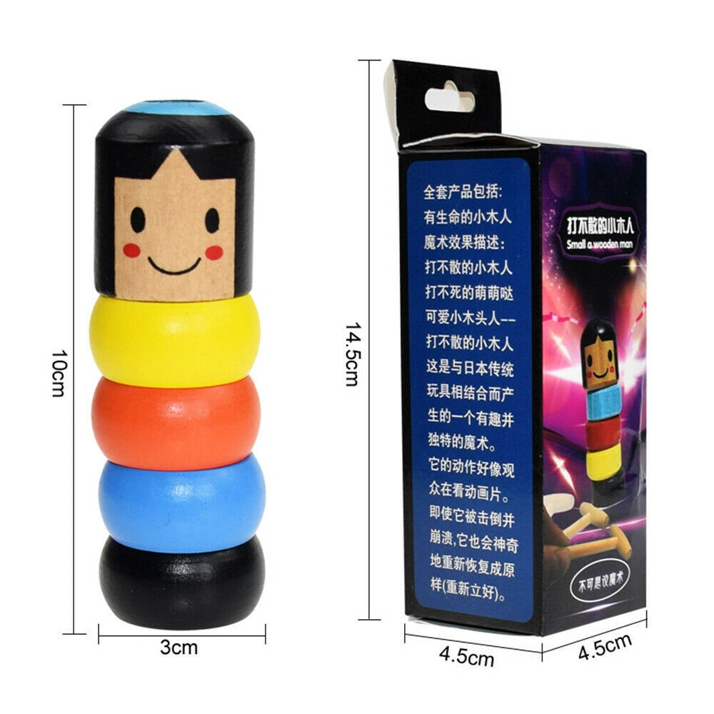 Immortal Daruma Unbreakable Wooden Man Magic Toy for Stage and Close-Up Tricks