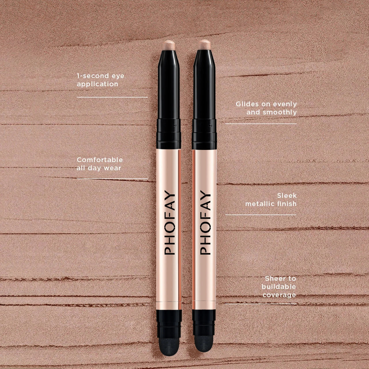 PHOFAY Eyeshadow Stick with built-in smudger for easy application
