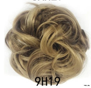 Synthetic Wavy Curly Messy Hair Bun for Women, 12cm Diameter