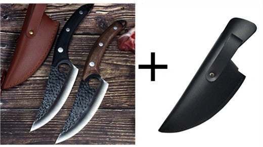 Small Scimitar Knife for Meat Cutting and Deboning with Antique Design