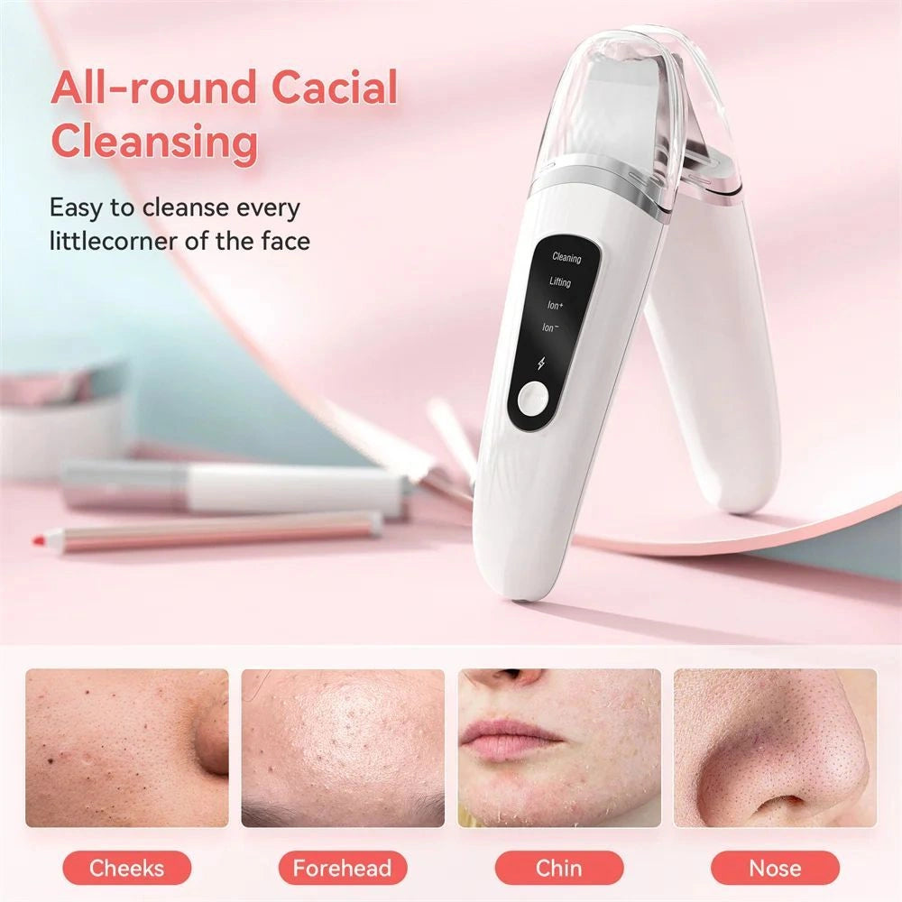 Ultrasonic Skin Scrubber with USB Rechargeable Deep Cleansing