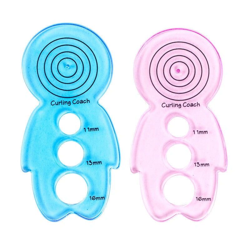 Roll paper hand tools in transparent pink and blue