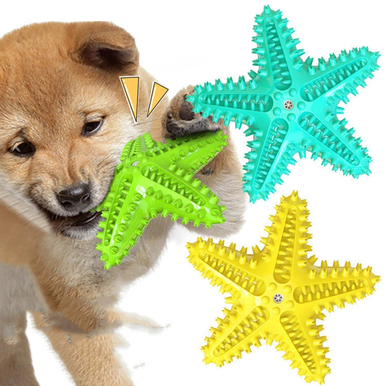 Starfish Vocal Pet Dog Toy Molar Stick for Dental Health