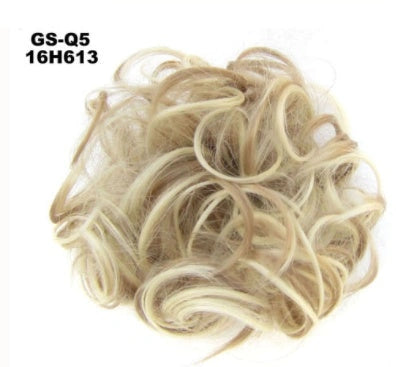 Synthetic Wavy Curly Messy Hair Bun for Women, 12cm Diameter