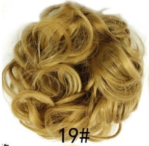 Synthetic Wavy Curly Messy Hair Bun for Women, 12cm Diameter