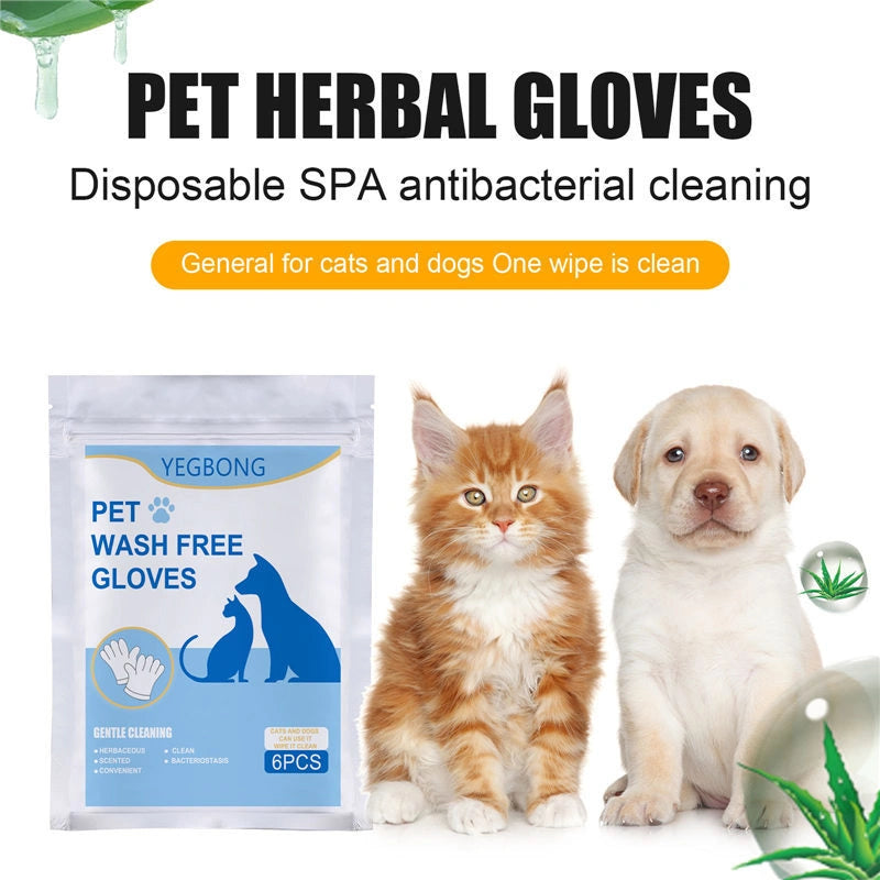 Disposable pet gloves in aluminium foil, pack of 6