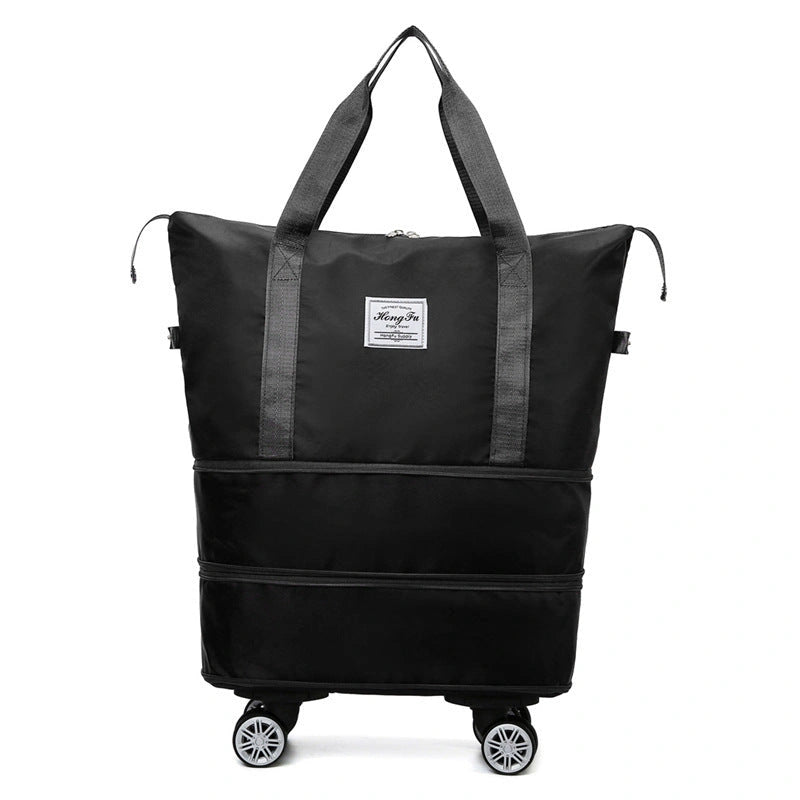 Universal Wheel Travel Bag with Double-layer Dry and Wet Separation for Fitness and Yoga