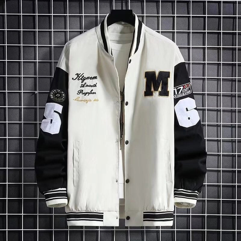 Stylish Loose Fit Hong Kong Style Baseball Jacket for Teens