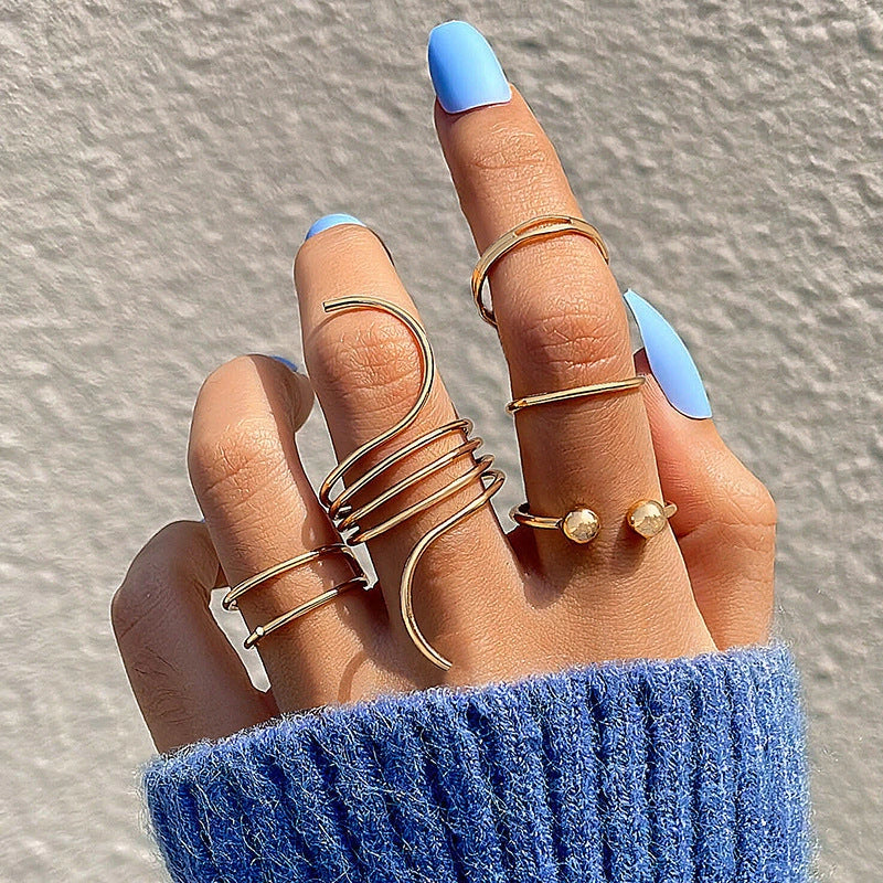 Stylish Retro Wave Open Ring for Women