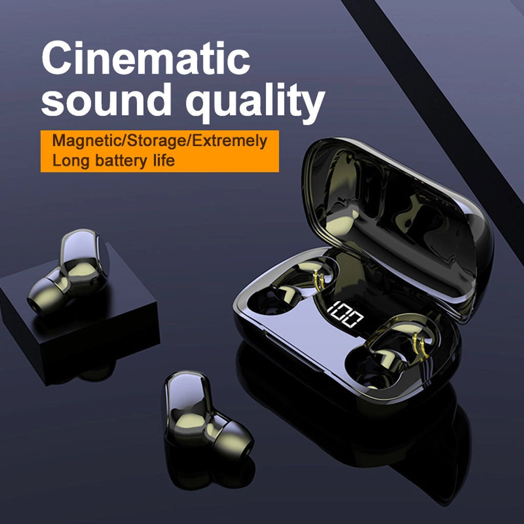 Bluetooth 5.0 Wireless In-Ear Stereo Earphones with Digital Charging Box