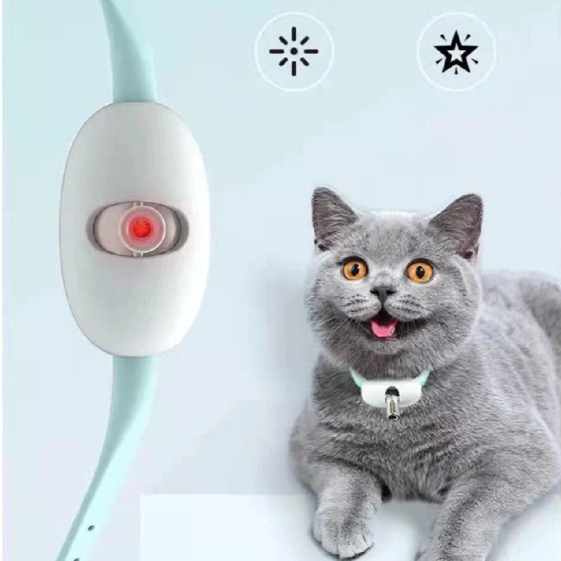 Smart Laser Teasing Cat Collar with USB Charging for Interactive Play