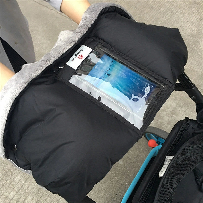 Baby Stroller Warm Gloves with Convenient Cell Phone Pocket