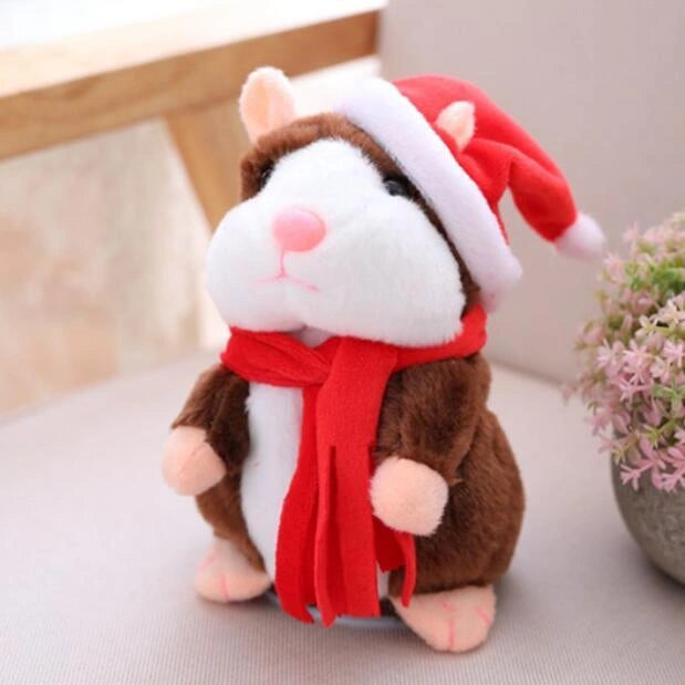 15CM Little Talking Hamster Toy with Repeat Function