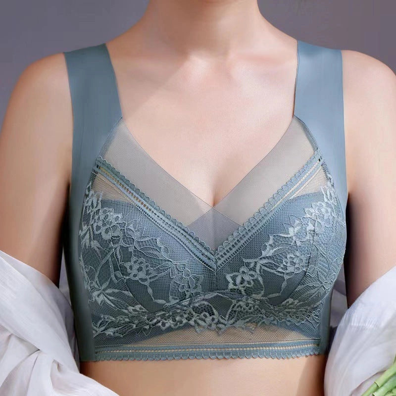 Summer Ice Silk Seamless Bras for Ladies with Moderate Lift