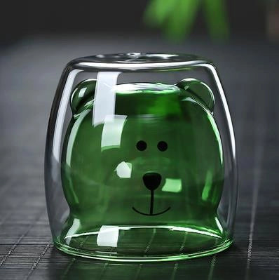 3D Double Layer Panda Cup with Skull Design for Wine