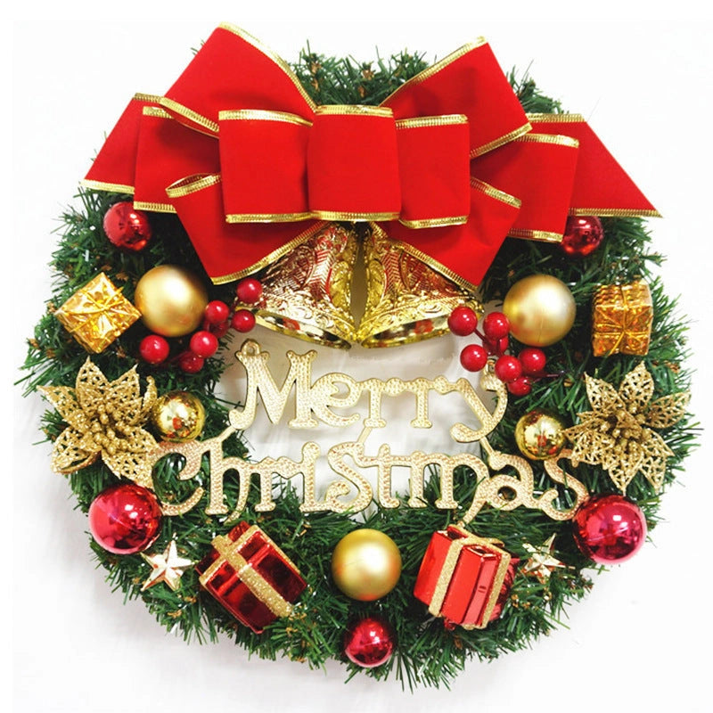 Christmas Wreath with Natural Pine and Frost Decoration