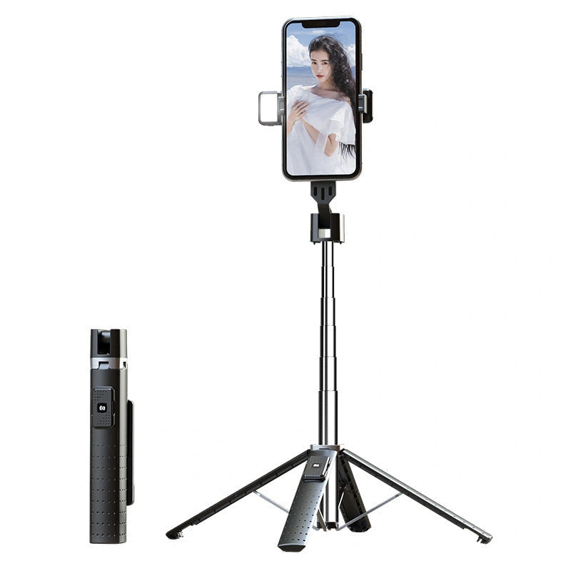 Quadrupod Double Fill Light Selfie Stick with Bluetooth 4.2