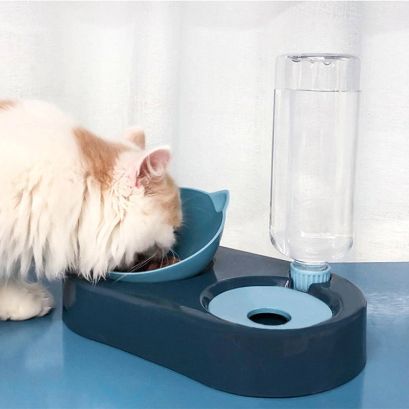 Two-in-One Pet Bowl Water Dispenser with Automatic Water Storage
