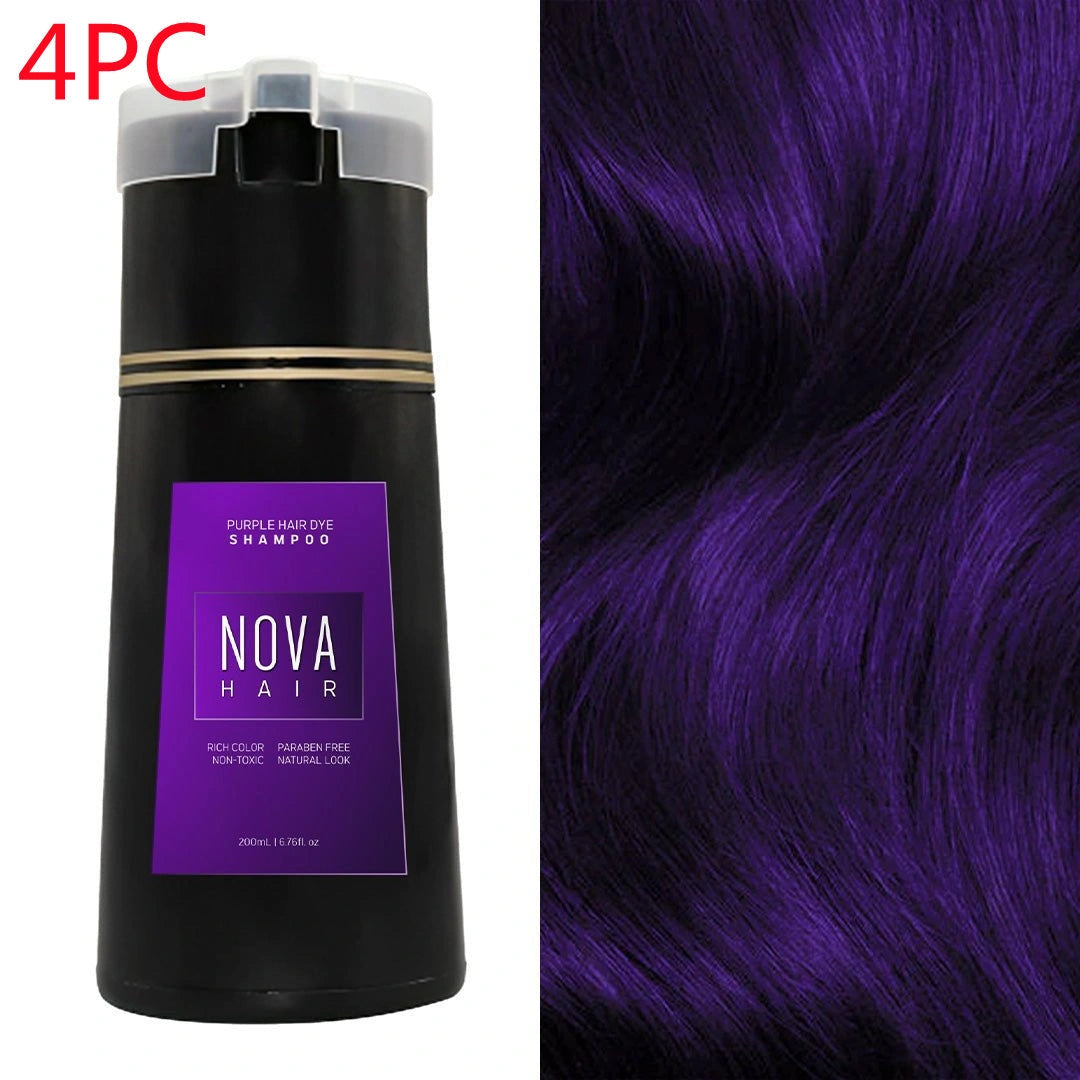 3-in-1 Hair Dye Shampoo for Natural Fast Grey Coverage