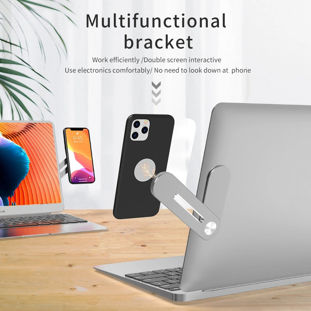 Aluminium Alloy Laptop Side Mount with Adjustable Tablet Bracket