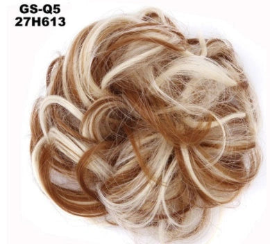 Synthetic Wavy Curly Messy Hair Bun for Women, 12cm Diameter